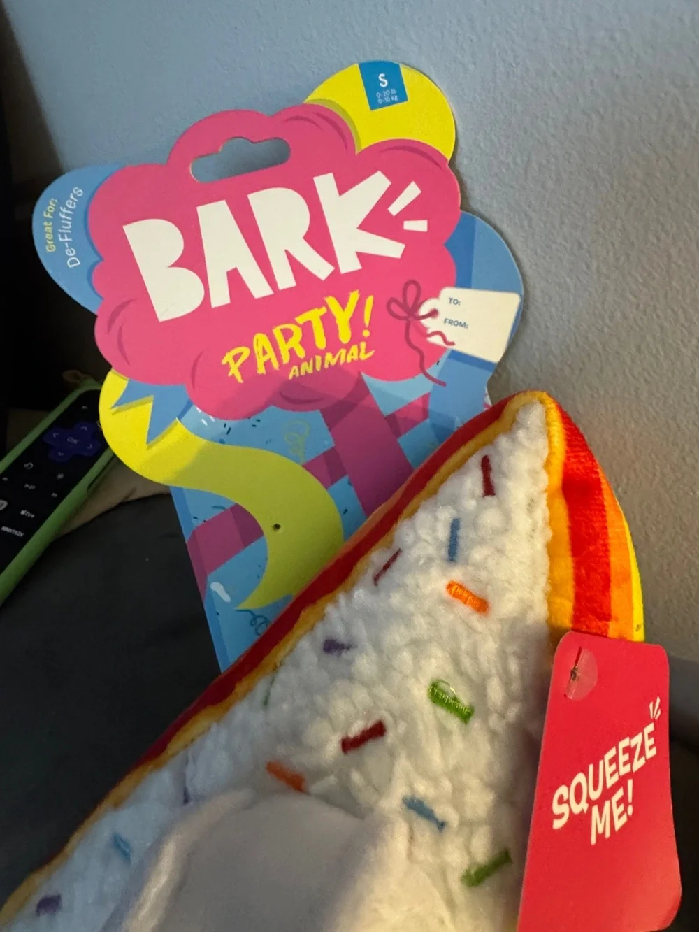 Bark Party! Animal ‘Peace Of Cake’ Large Plush Dog Toy